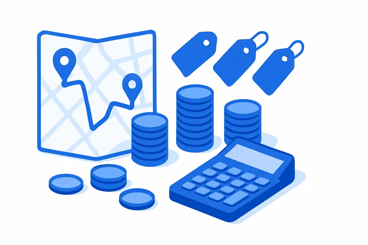 Comparison of route optimization software pricing models for a small courier fleet