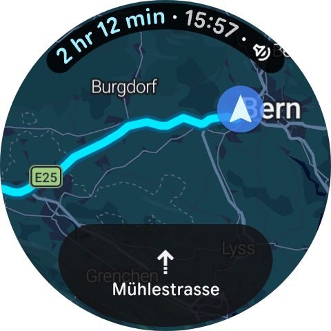 EfiRoute delivery app on Apple Watch and Wear OS smartwatches